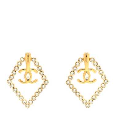 CHANEL Crystal CC Earrings Gold - image 1