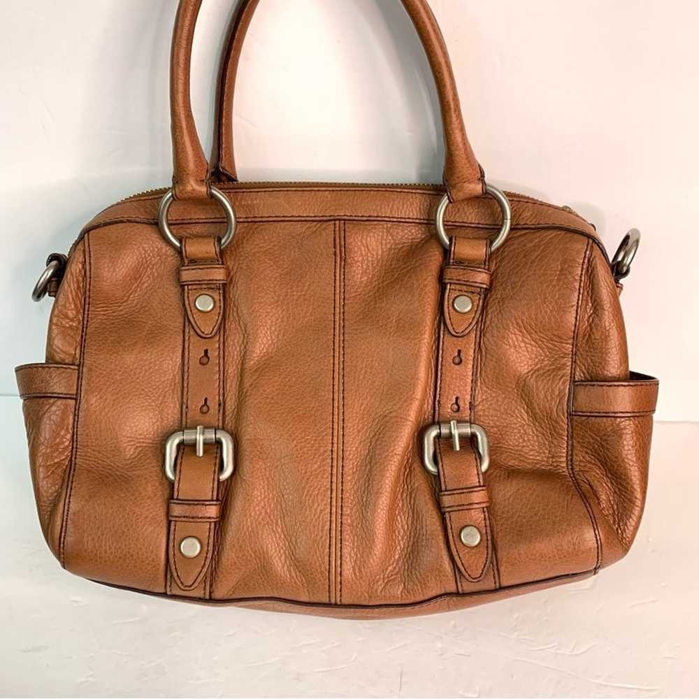 Fossil Womens Maddox Brown Leather Satchel Crossb… - image 3