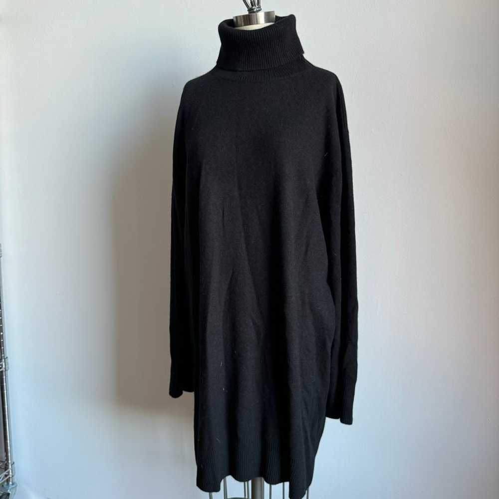 NAADAM Black Cashmere Turtleneck Sweater-Dress (1… - image 1