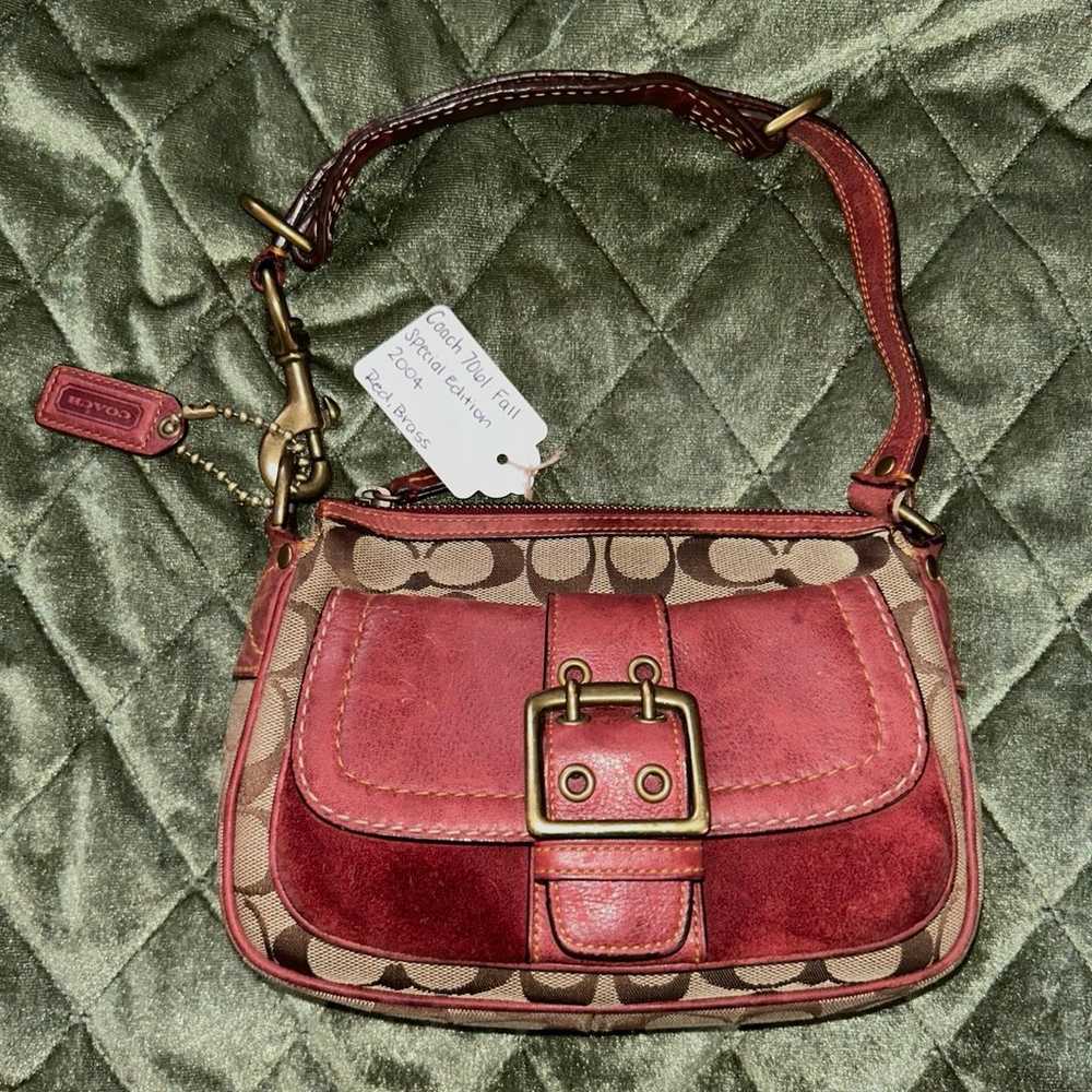 Coach Special Edition Fall 2004 Tan Signature Red… - image 1
