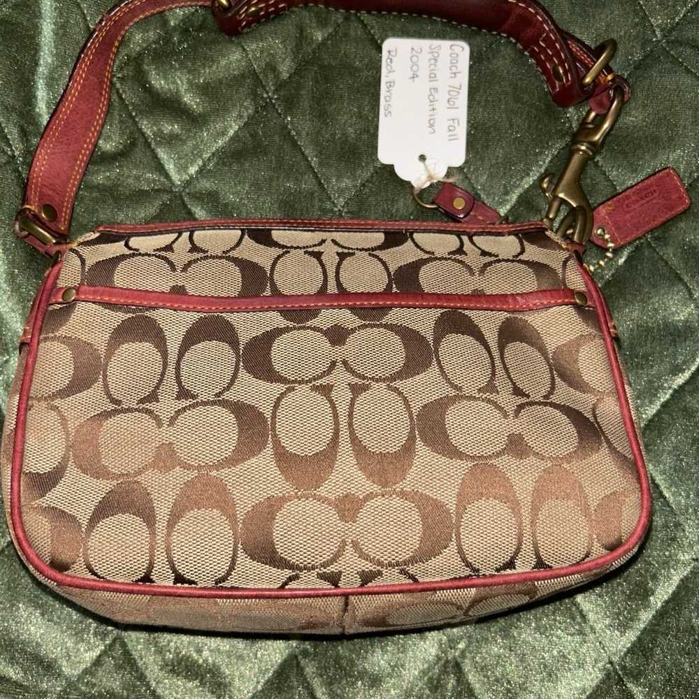 Coach Special Edition Fall 2004 Tan Signature Red… - image 3