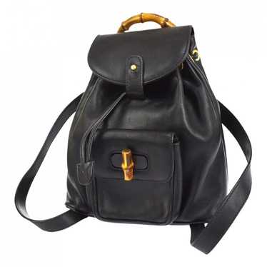 Gucci Vintage Bamboo Sling leather backpack