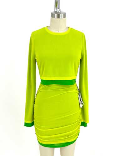Simon Miller Mesh Lime Skirt Set