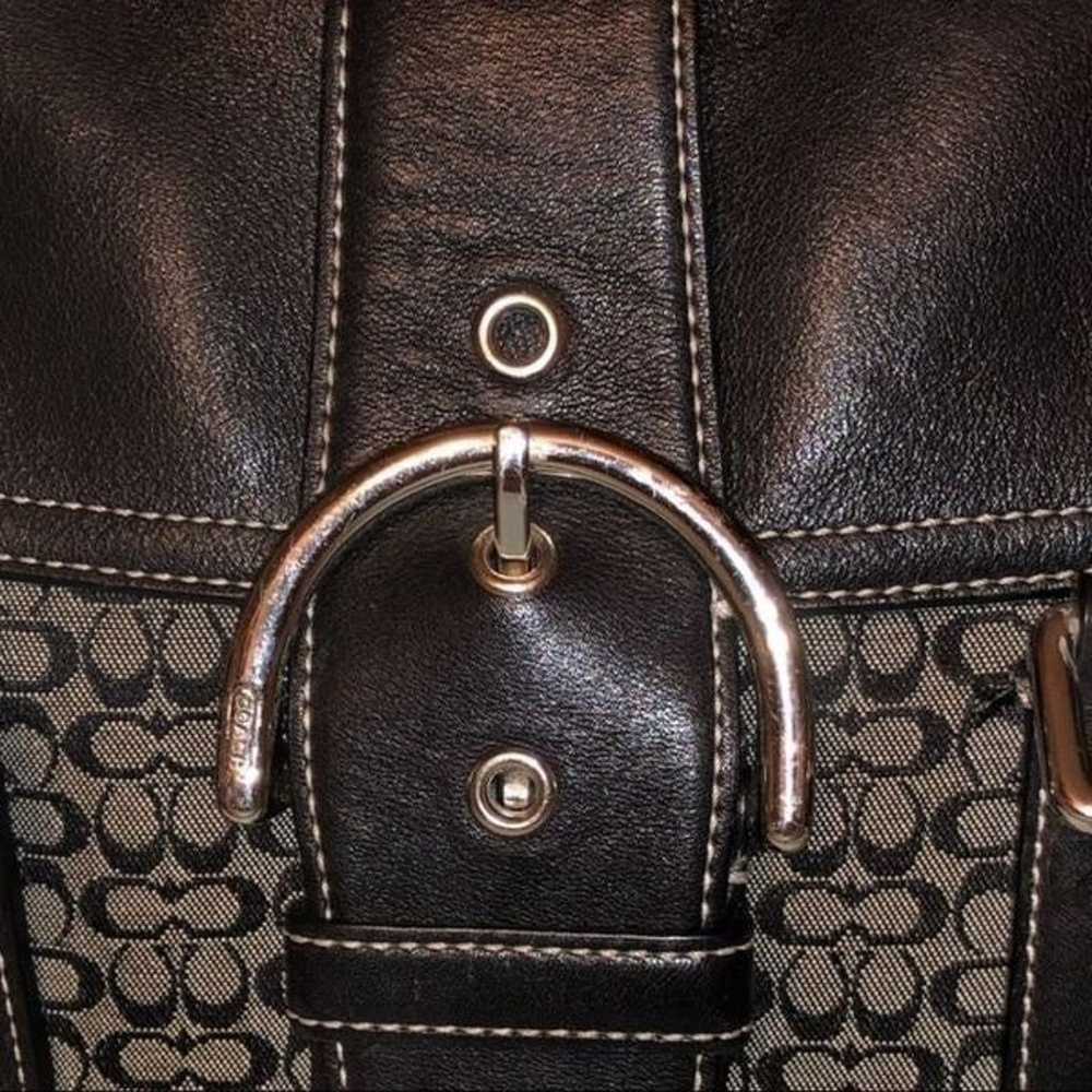 Coach black and gray signature satchel - image 5