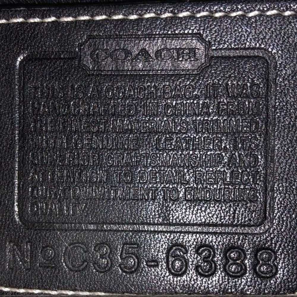 Coach black and gray signature satchel - image 8