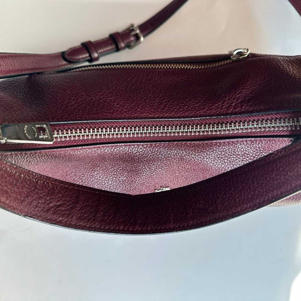 NWOT Coach Harley Burgundy Red Pebble Leather Pur… - image 5