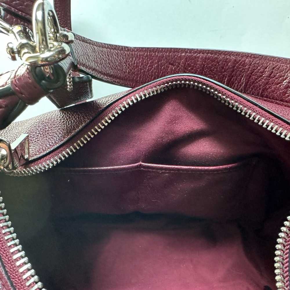 NWOT Coach Harley Burgundy Red Pebble Leather Pur… - image 9