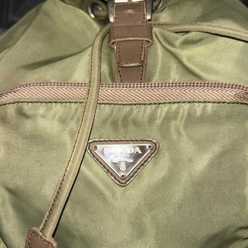Prada Nylon Backpack RARE mini green - image 2