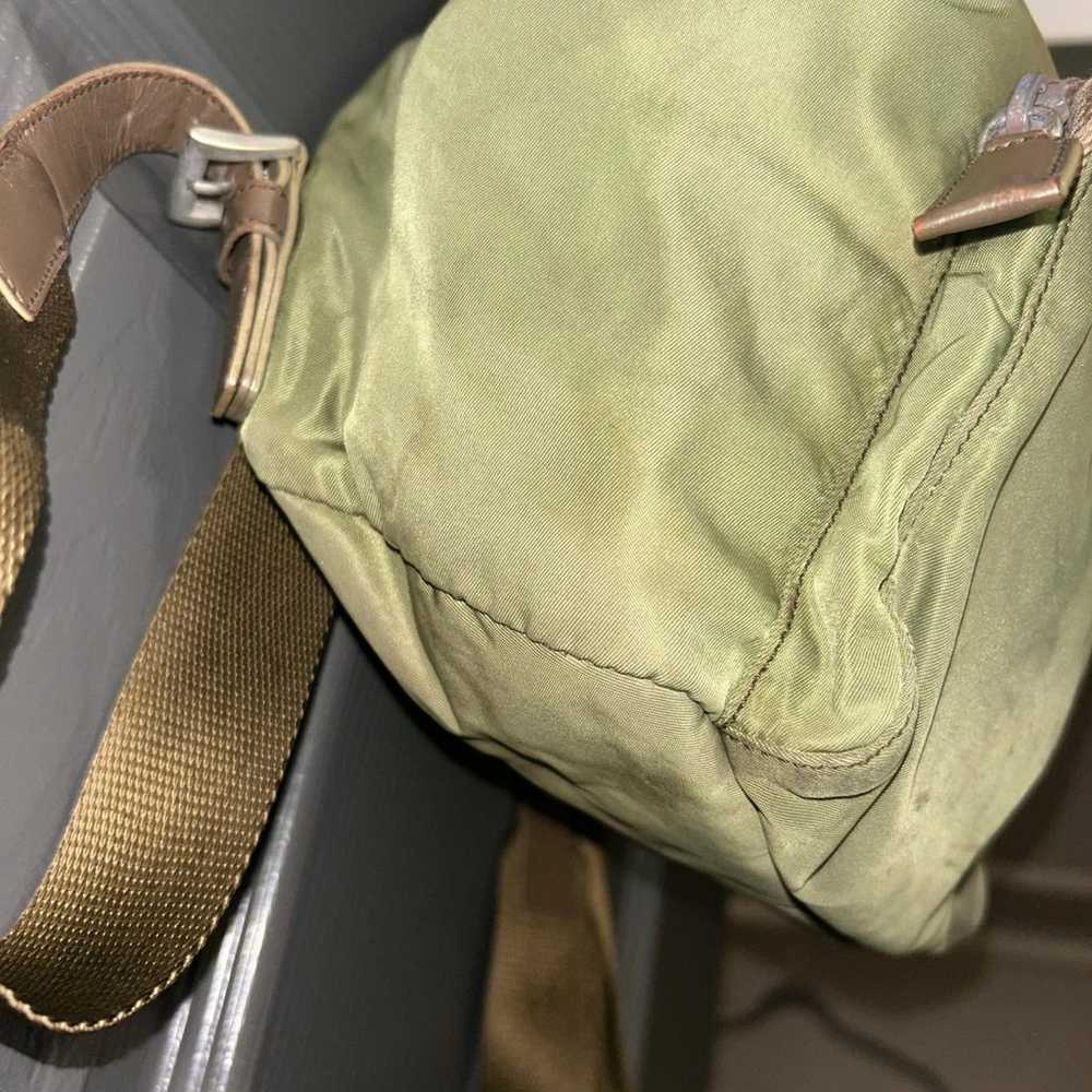 Prada Nylon Backpack RARE mini green - image 3