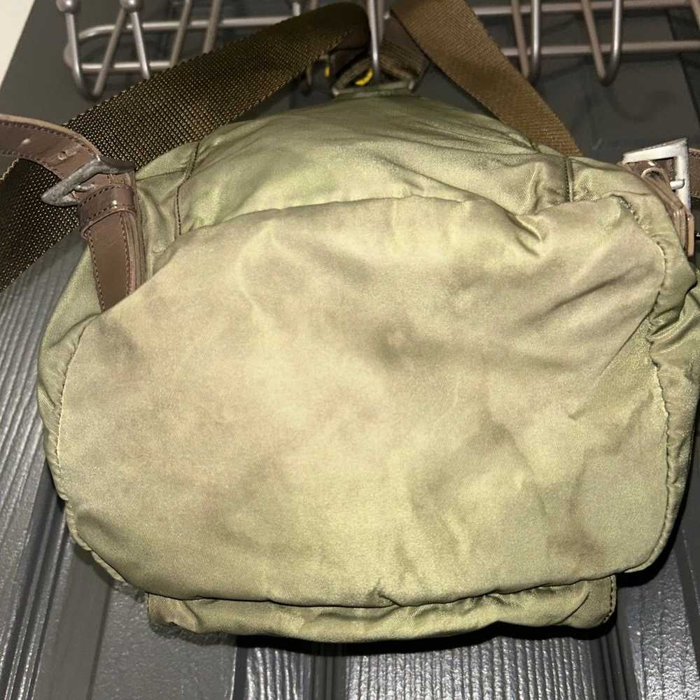 Prada Nylon Backpack RARE mini green - image 6