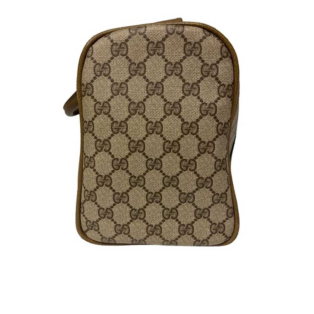 Vintage Gucci Boston Bag Logo Pattern Brown PVC B… - image 2