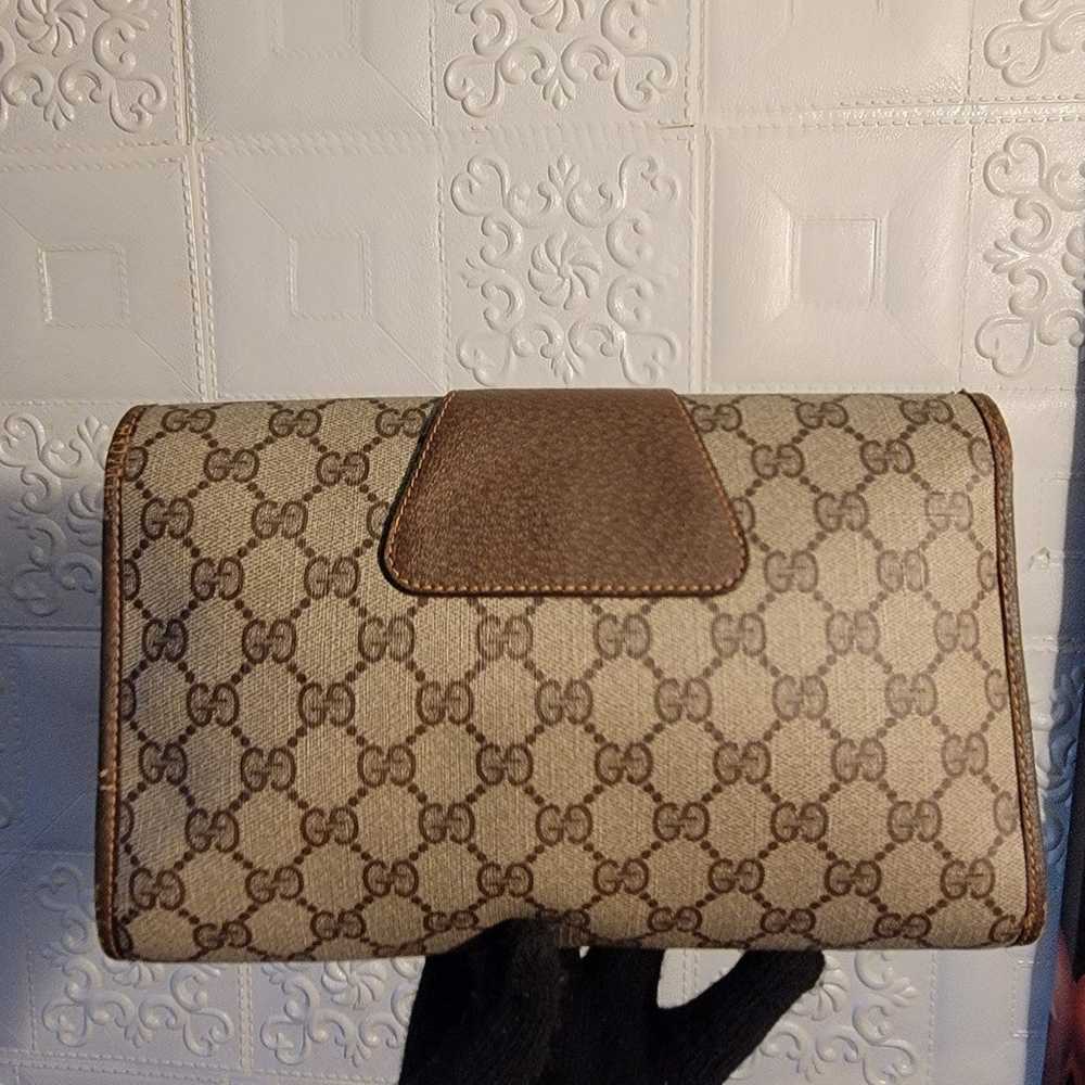 Gucci Supreme Ophidia Sherry Web Canvas Clutch Cr… - image 7