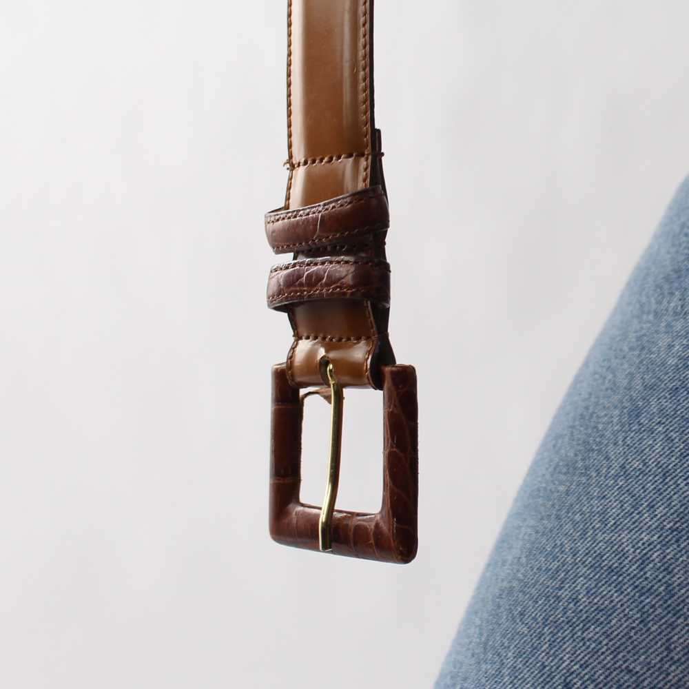 Vintage Glossy Leather Belt - image 2