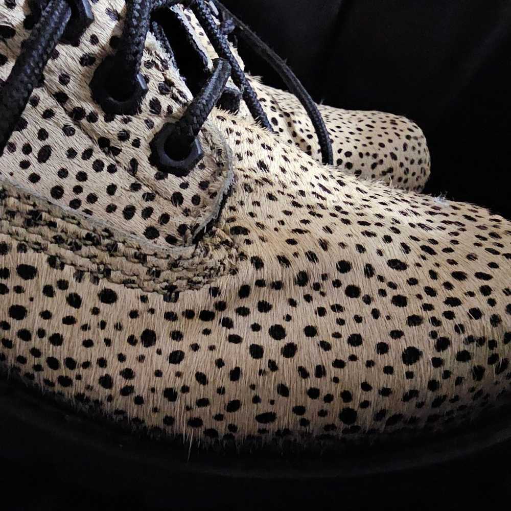 Womens fuzzy cheetah boots sz. 9 - image 3