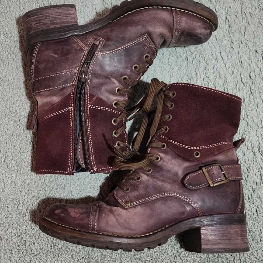Taos Crave Combat Boot Womens sz 37 Brown Leather… - image 4