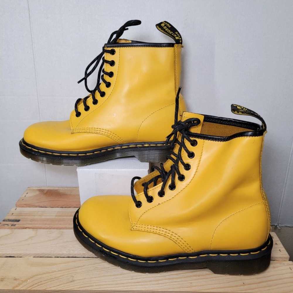 Dr. Martens Boots Leather Yellow - Size 8M / 9L - image 3