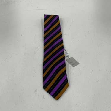 NWT Mens Multicolor Striped Adjustable Silk Class… - image 1