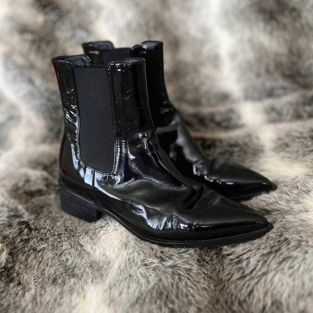 MARYRINGO Pointed Toe Chelsea Boots - Black - image 1