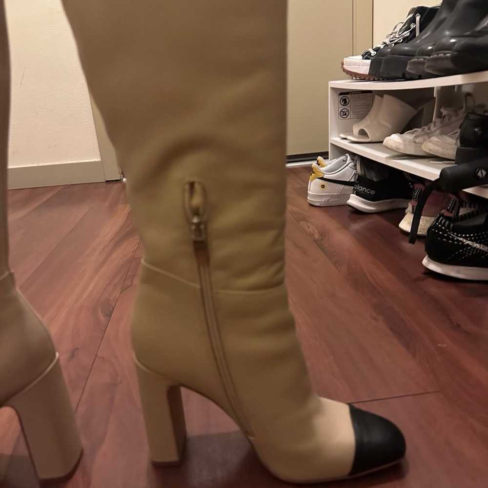 Steve Madden ally beige knee high long boots - image 3