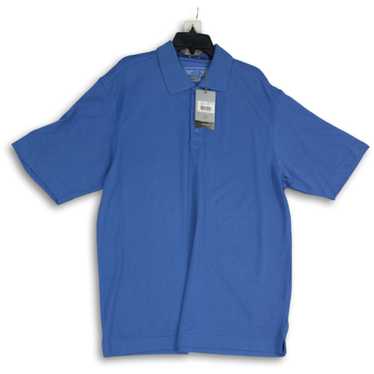 Cutter & Buck NWT Mens Blue Short Sleeve Collared… - image 1