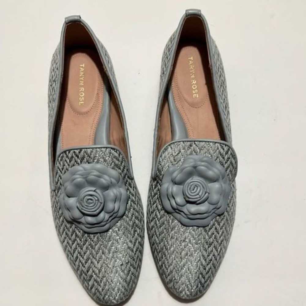 Taryn Rose Brigitta Woven Floral size 12b loafers - image 3