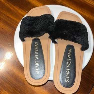 Stuart Weitzman Cammy Faux Fur Slides - image 1