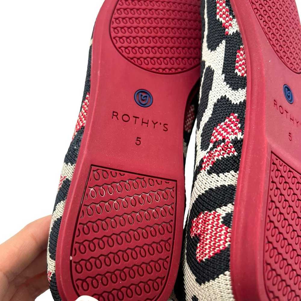 Rothy’s The Flat Big Cat Red Women’s Size 5 - image 8