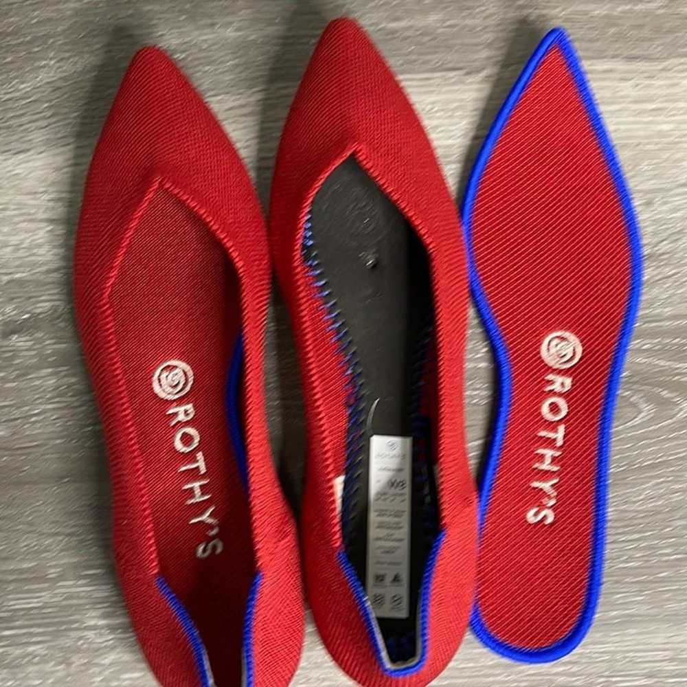 - Rothys the point size 8 red women’s flat sho… - image 10