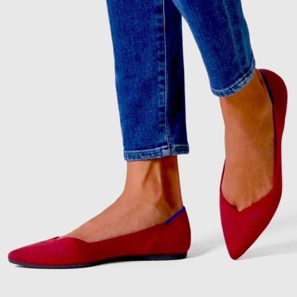 - Rothys the point size 8 red women’s flat sho… - image 1