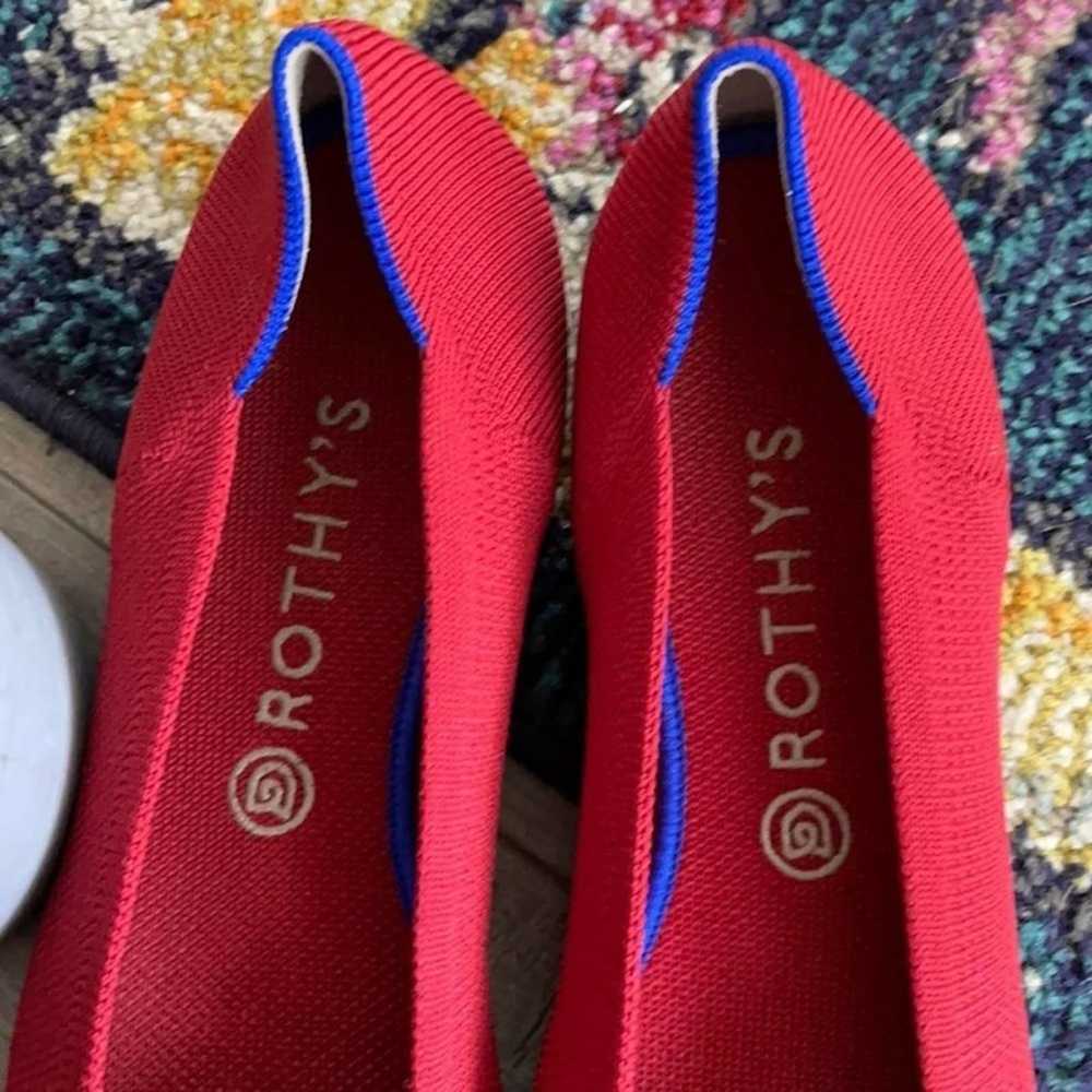 - Rothys the point size 8 red women’s flat sho… - image 4