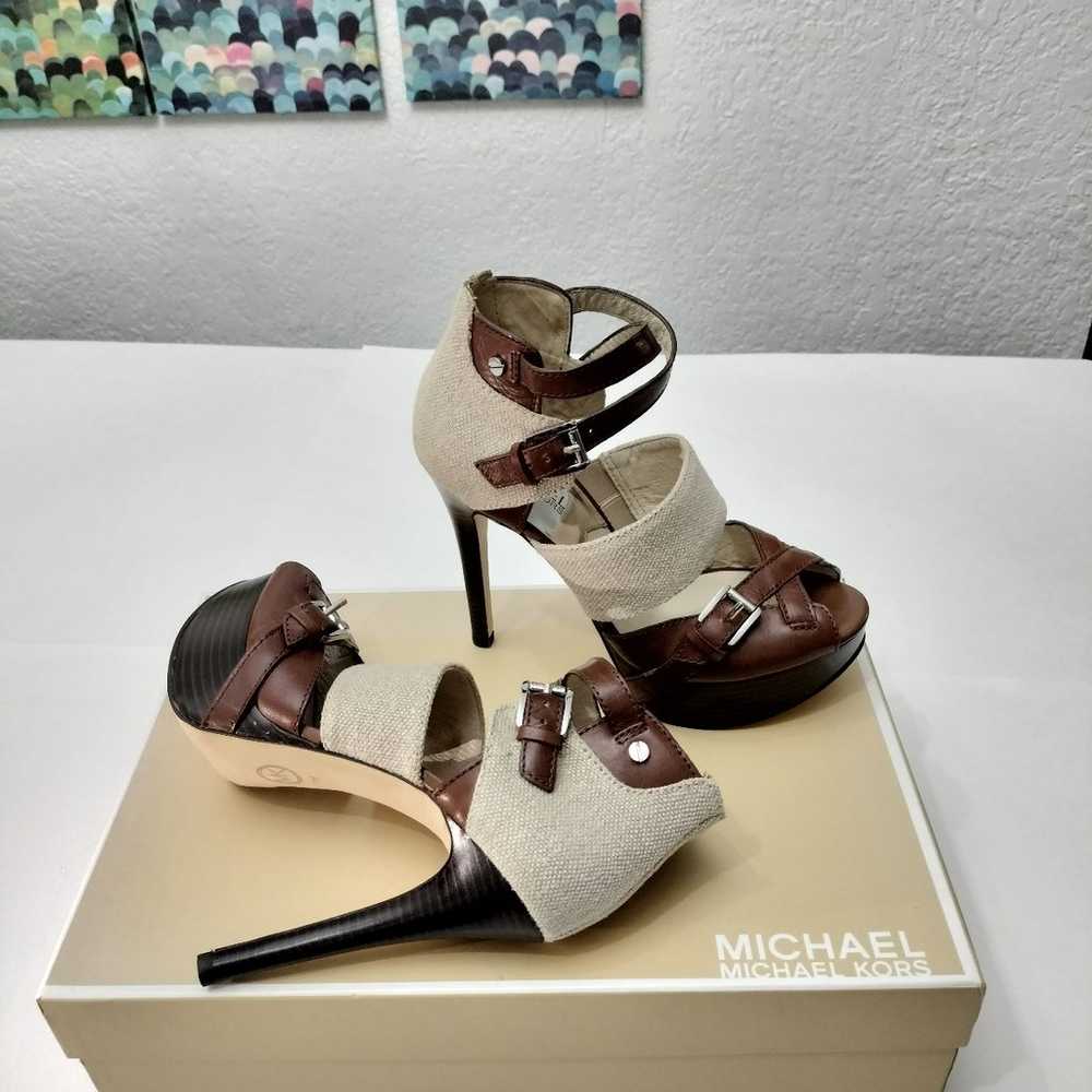 Michael Kors Fallyn Peep High Heel Sandals Women’… - image 10