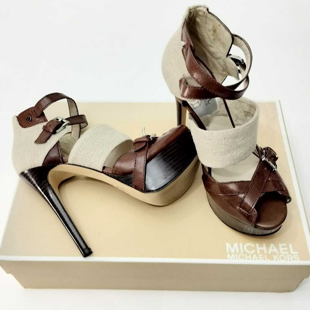Michael Kors Fallyn Peep High Heel Sandals Women’… - image 11