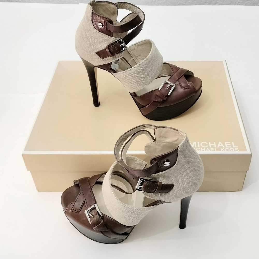 Michael Kors Fallyn Peep High Heel Sandals Women’… - image 12
