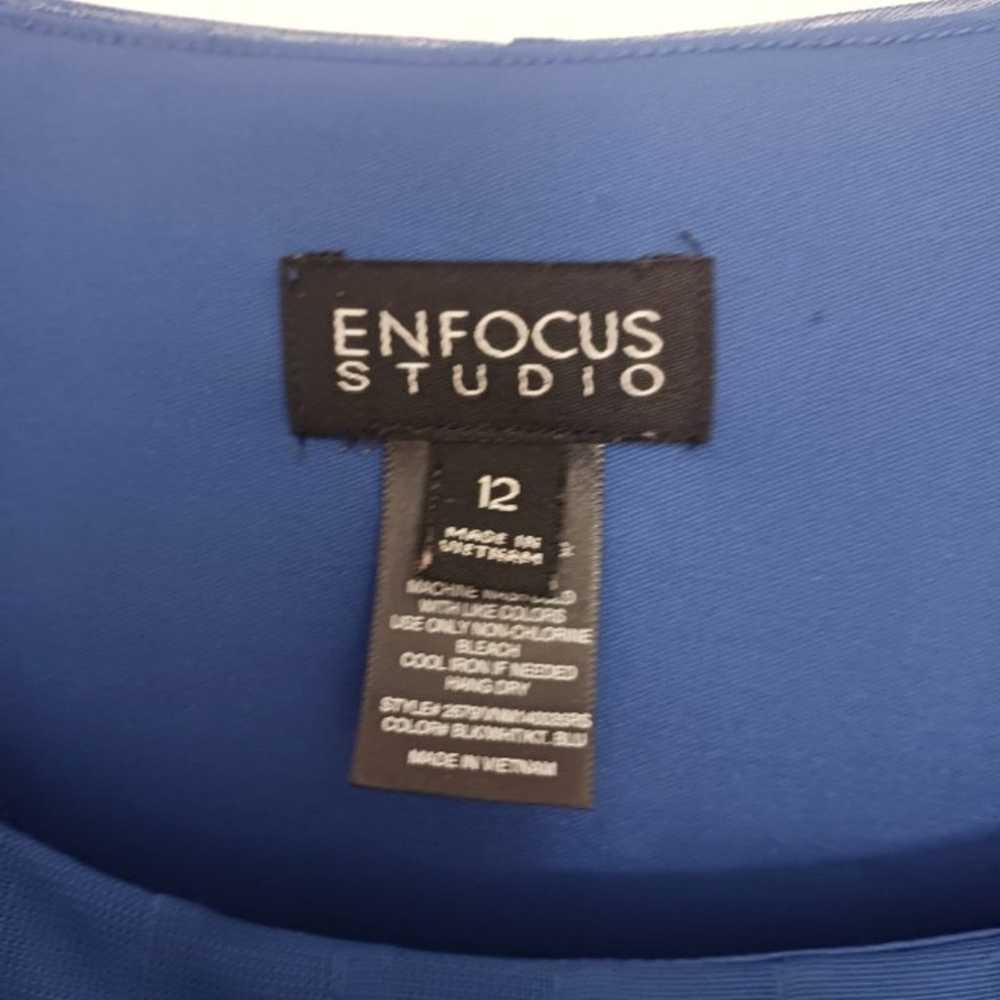 Enfocus Studio Dress  Blue Grey Size 12 Workwear … - image 12