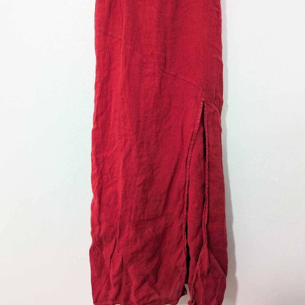 Zara Linen Blend Midi Dress Side Slit Midi Length… - image 5