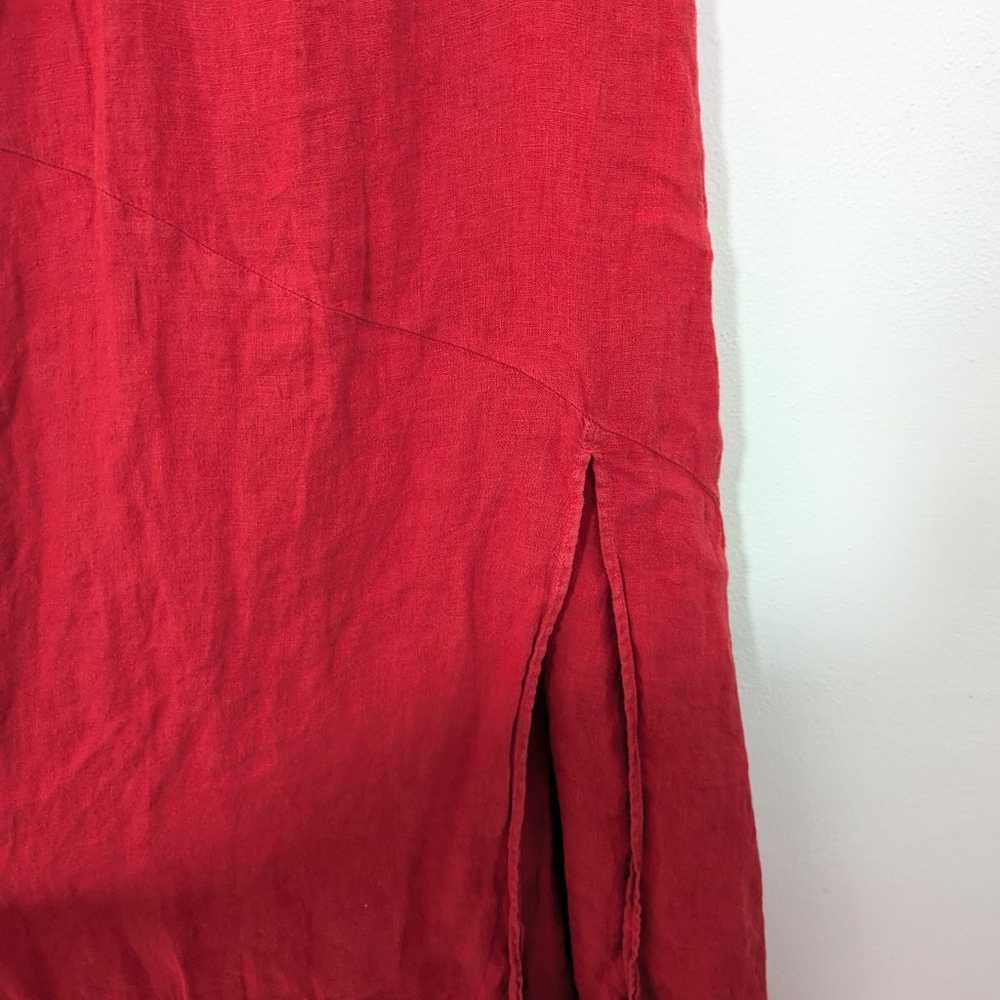 Zara Linen Blend Midi Dress Side Slit Midi Length… - image 6