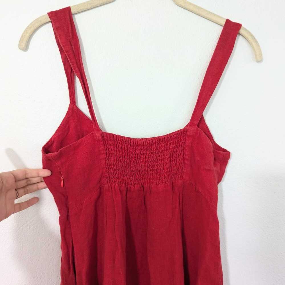 Zara Linen Blend Midi Dress Side Slit Midi Length… - image 8
