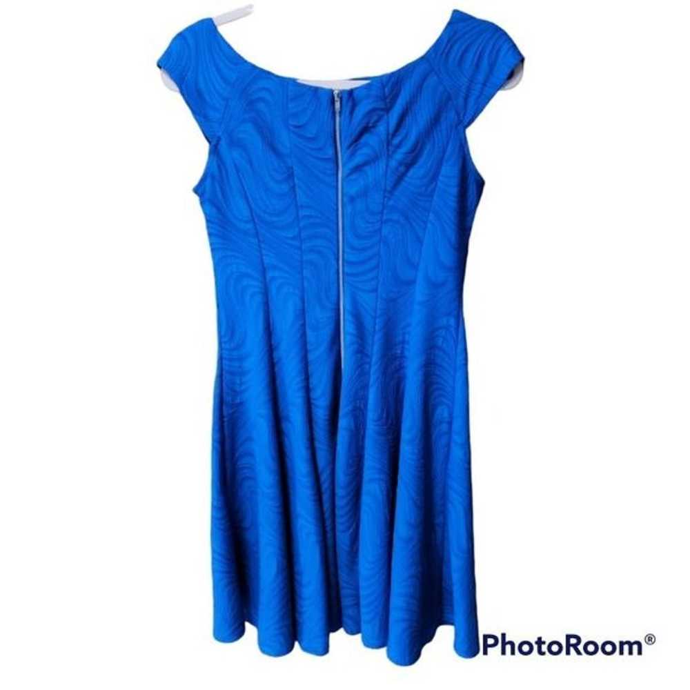 Danny and Nicole Size 6 Blue Jacquard Dress - image 2