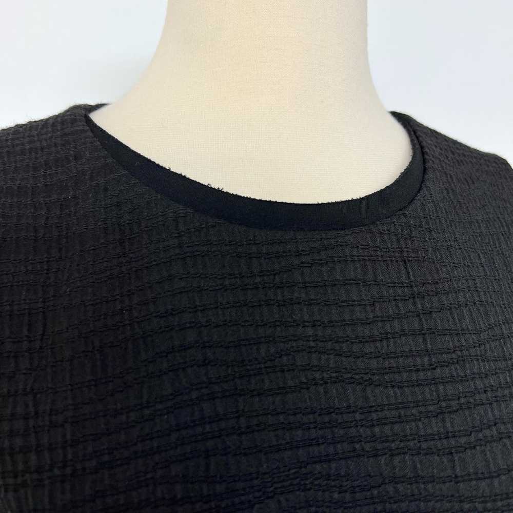 Tahari Textured Black Sleeveless Sheath Dress Cot… - image 4