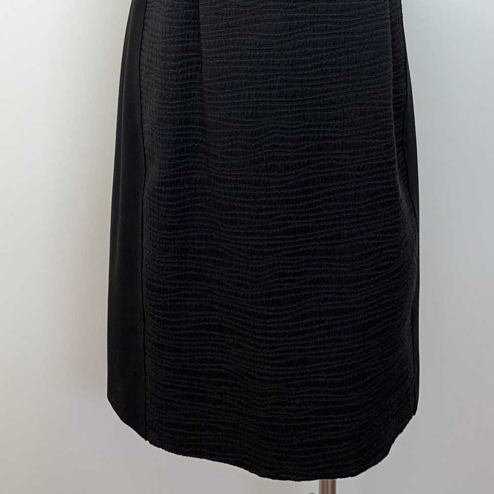 Tahari Textured Black Sleeveless Sheath Dress Cot… - image 6