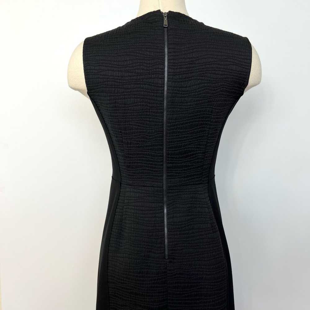 Tahari Textured Black Sleeveless Sheath Dress Cot… - image 7