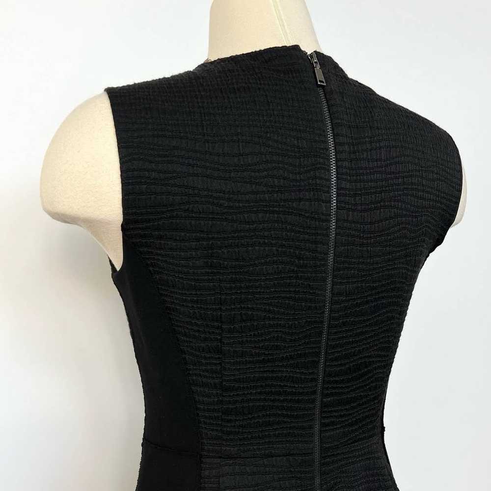 Tahari Textured Black Sleeveless Sheath Dress Cot… - image 8