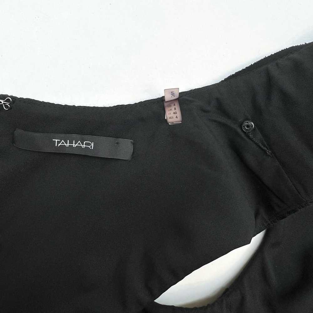 Tahari Textured Black Sleeveless Sheath Dress Cot… - image 9