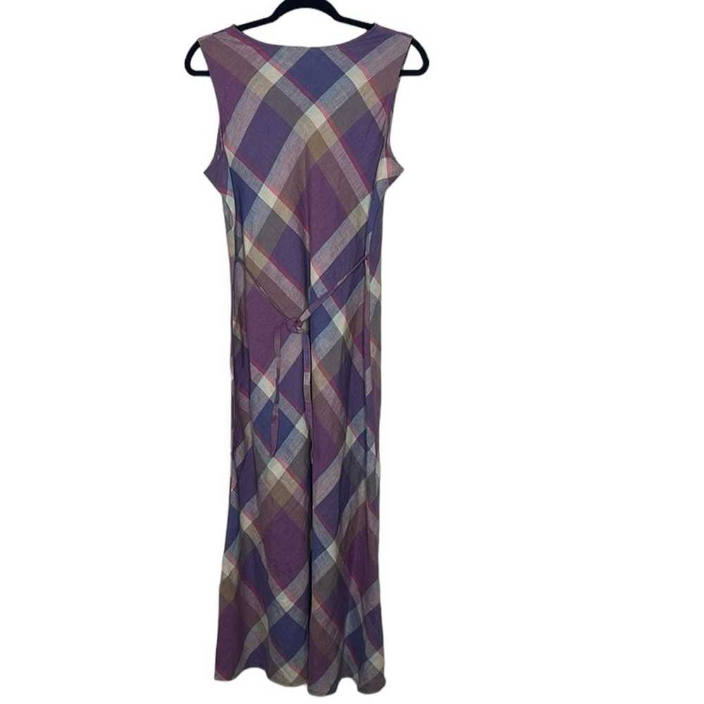 Amanda Smith linen sleeveless vintage midi dress … - image 2