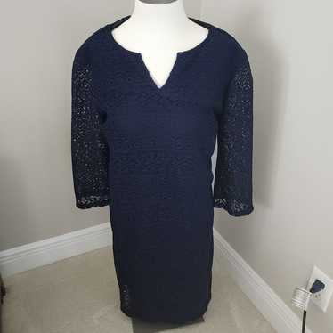 chicos dress lace navy chicos size 2