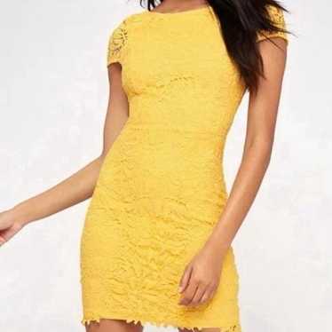 Lulu’s yellow crochet dress size small - image 1