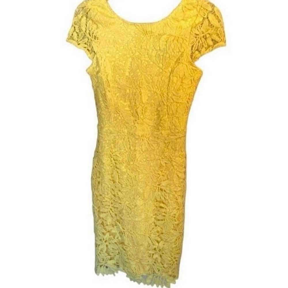 Lulu’s yellow crochet dress size small - image 5