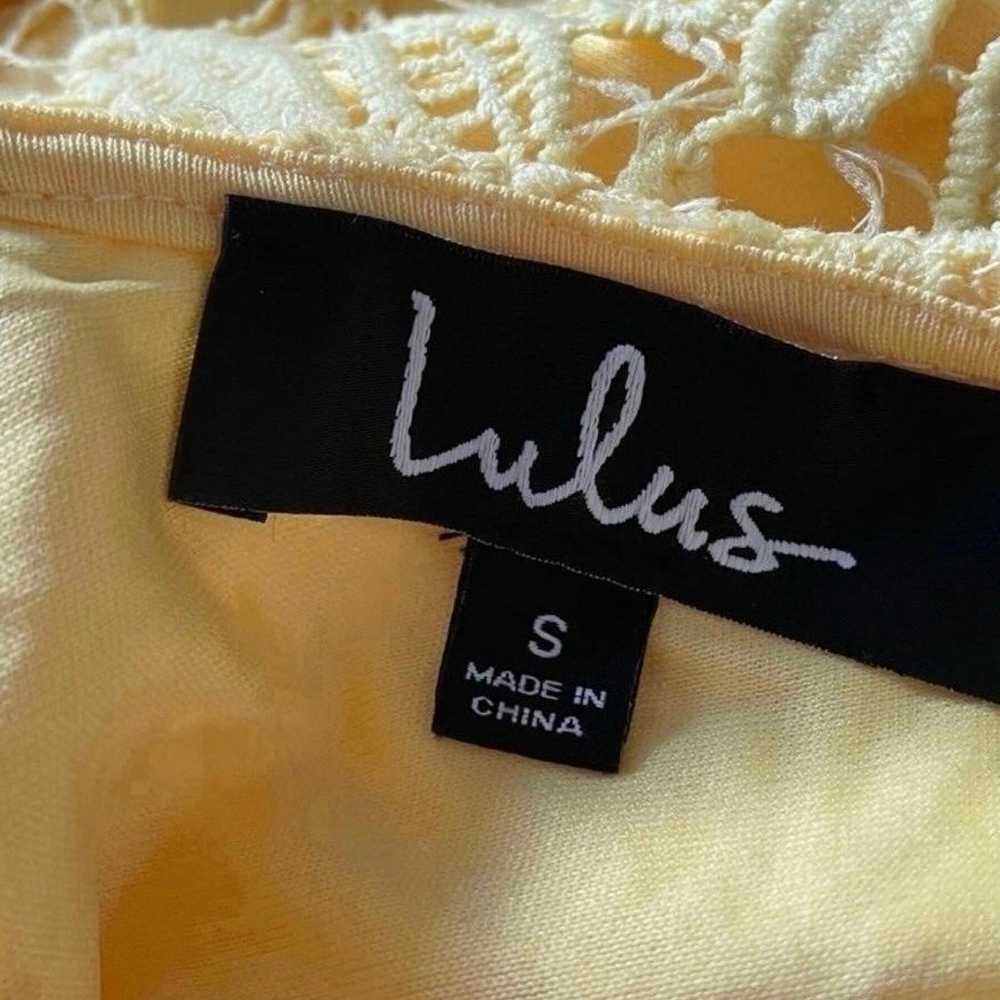 Lulu’s yellow crochet dress size small - image 7
