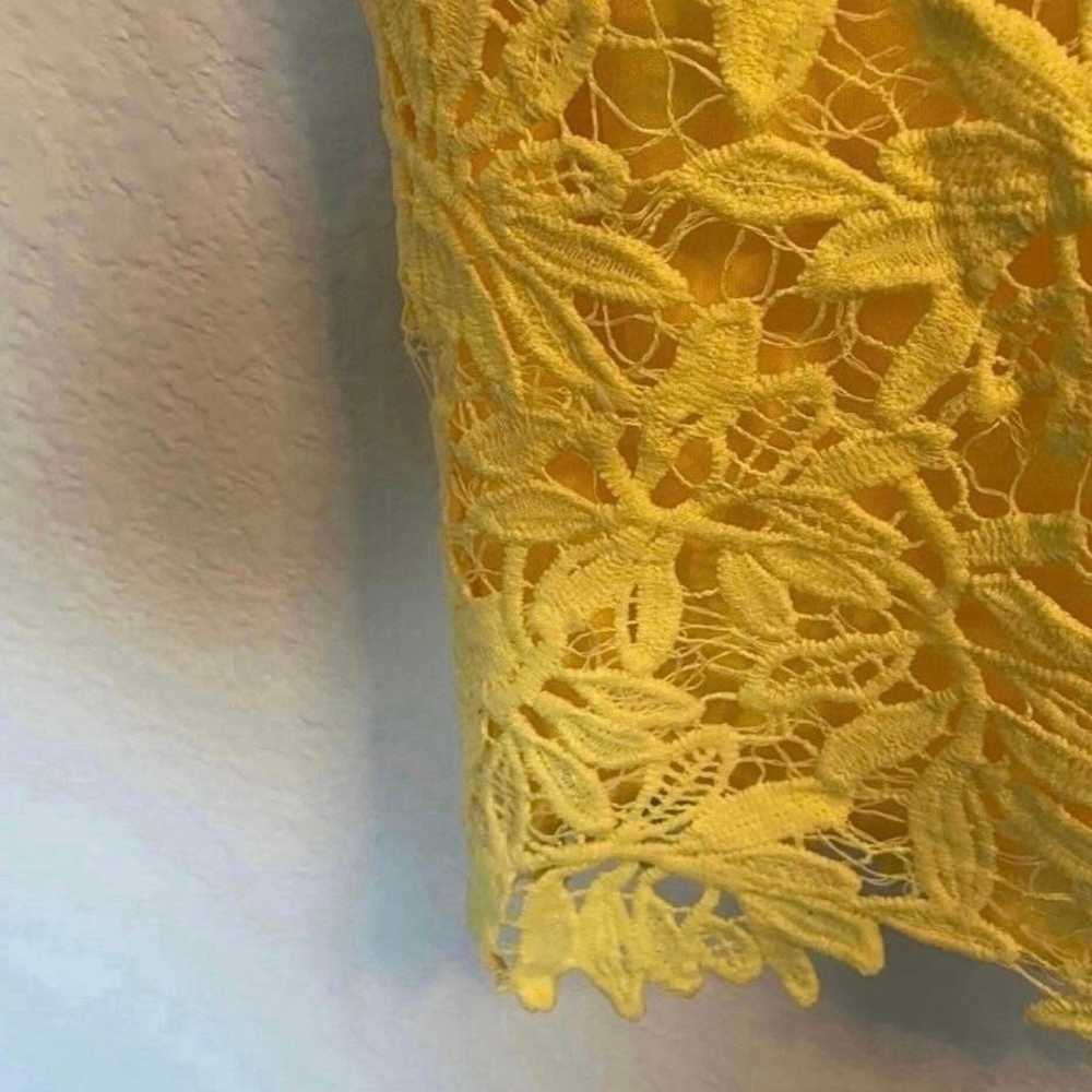 Lulu’s yellow crochet dress size small - image 8