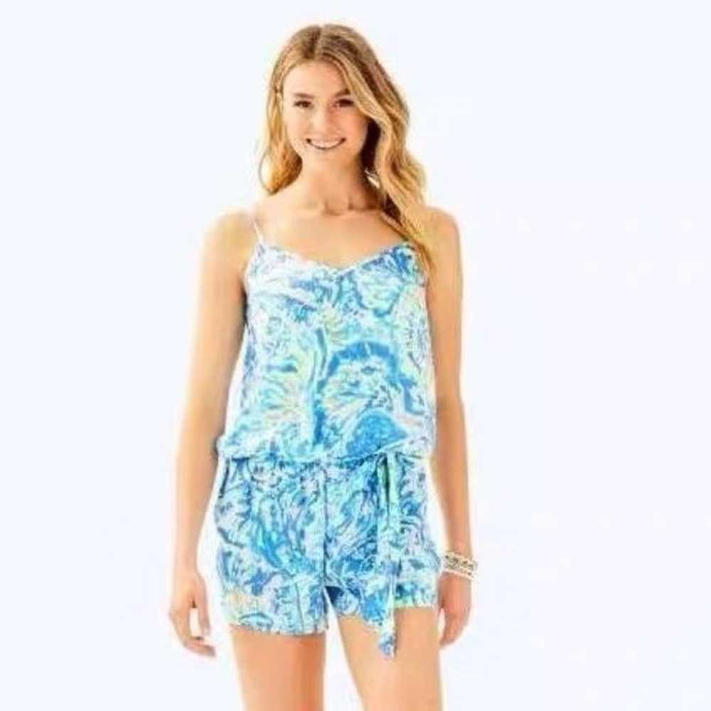 Lilly Pulitzer Deanna Salty Seas Blue Sleeveless … - image 1